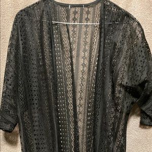 Lace see through cardigan